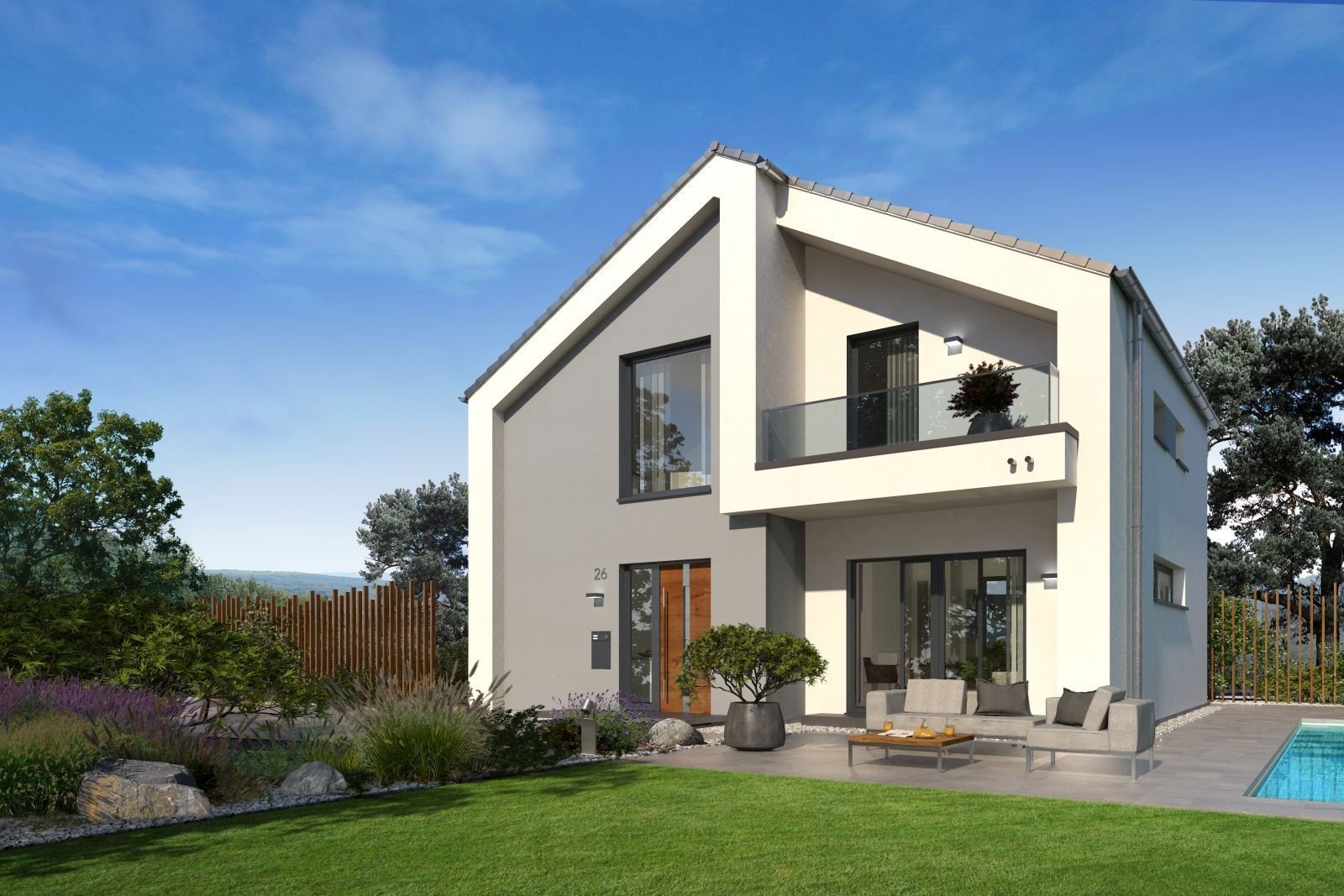 EINFAMILIENHAUS MIT MODERNEM DESIGNANSPRUCH