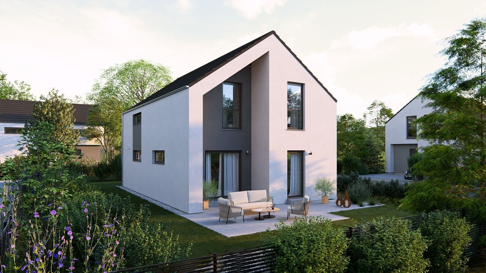 Ansicht Garten Satteldach